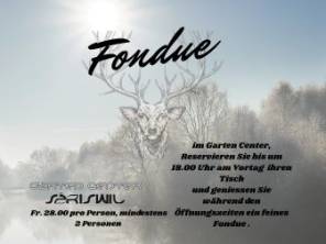 Fondue im Garten Center